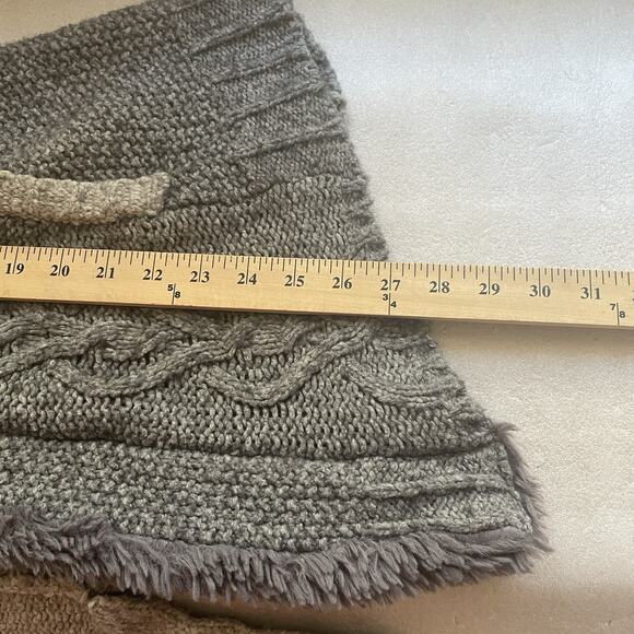 Sleeping On Snow Cardigan Women Large Gray Penny Lane Wool Yak Blend Cable Knit - Picture 9 of 11